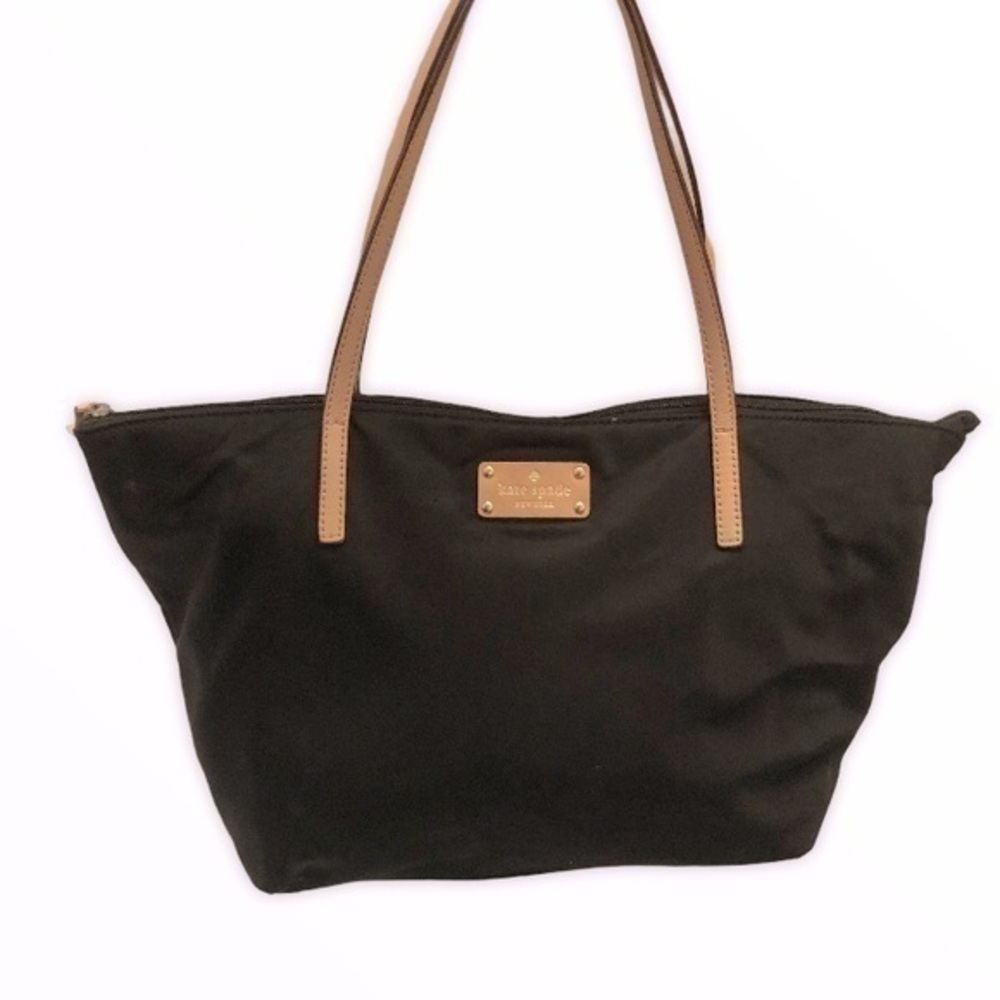 Kate spade black nylon zipper bag purse